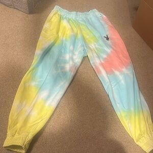 Tie dye playboy sweatpants